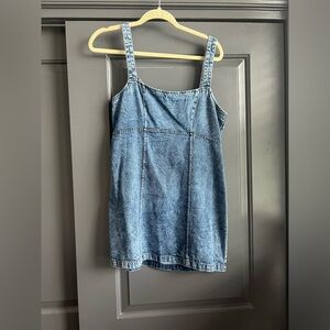 These three boutique - jean dress with the tie and the back size large